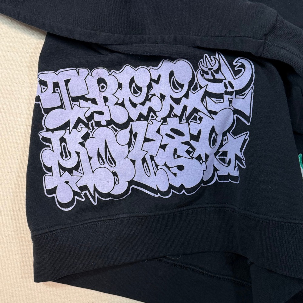 Treehouse Hoodie Black Streetwear Graffiti Graphic Pullover Mens Size Medium - Picture 2 of 8